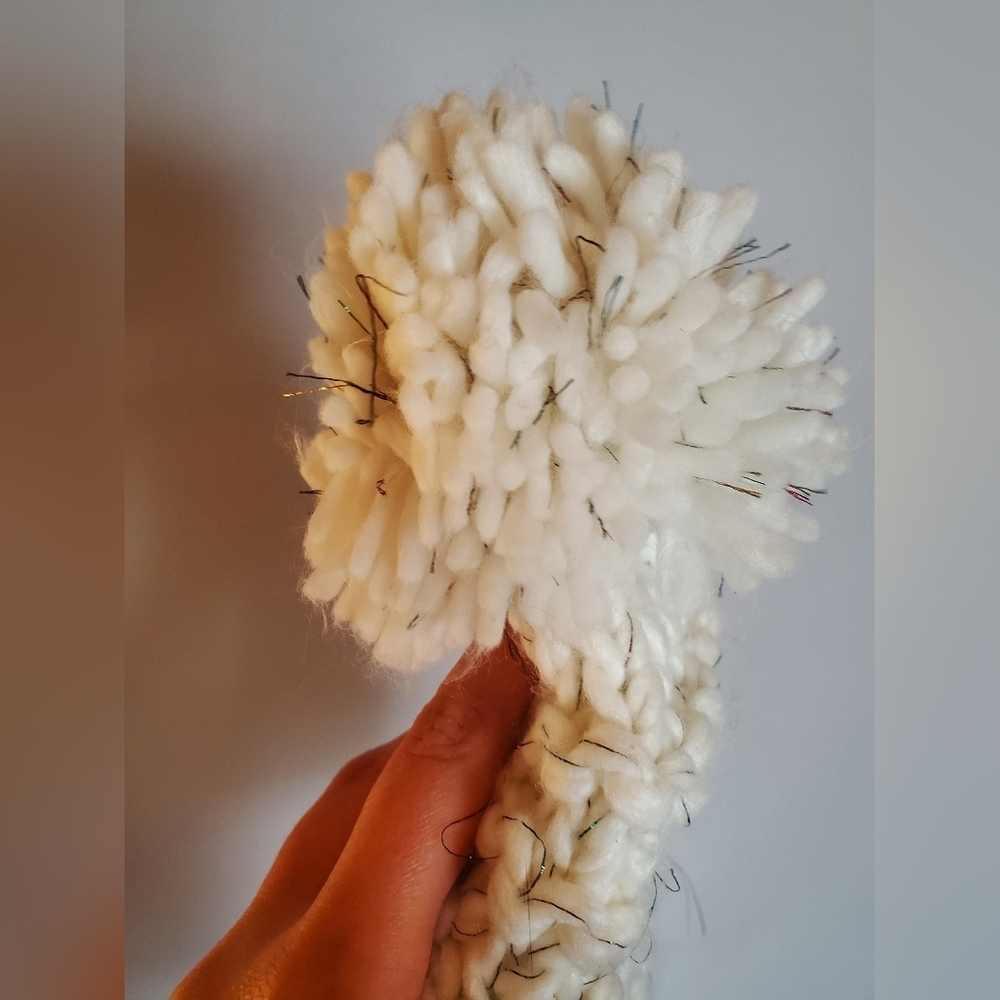 Chaos Ivory Knit Beanie with Pom-Pom - Picture 3 of 4